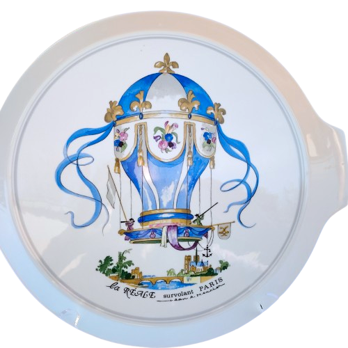 Cake plate Villeroy Boch Germany Le Ballon La Reale Survolant Paris