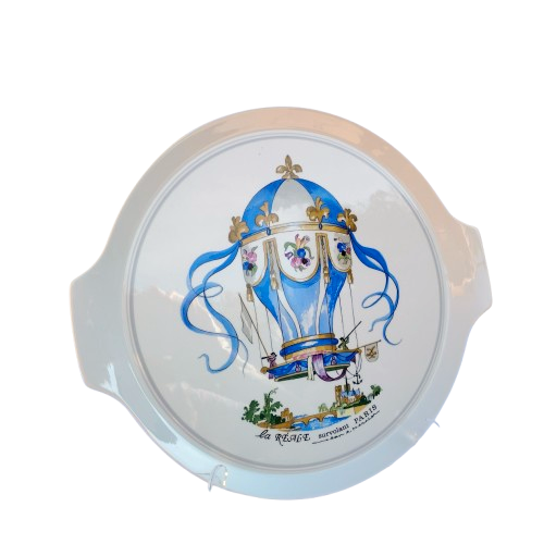 Cake plate Villeroy Boch Germany Le Ballon La Reale Survolant Paris