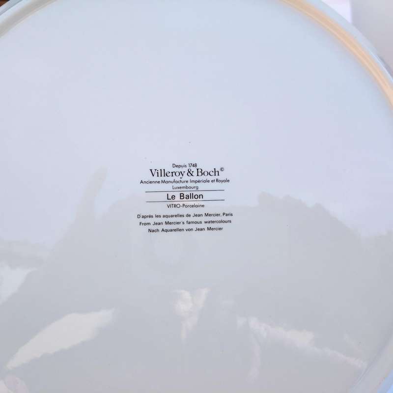 Cake plate Villeroy Boch Germany Le Ballon La Reale Survolant Paris