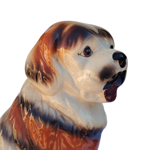 Huge vintage Ceramic figurine of an Saint Bernard Dog