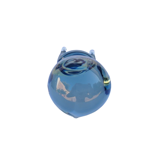 Art Ngwenya Glass Hippo Paperweight Swaziland