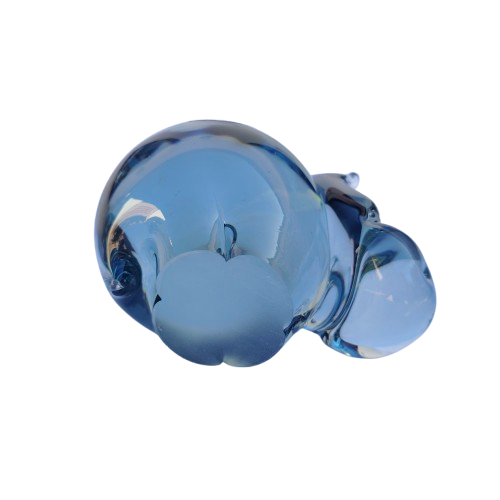 Art Ngwenya Glass Hippo Paperweight Swaziland