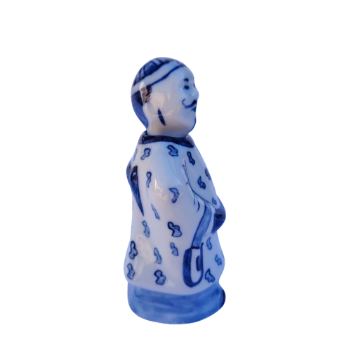 Japanese White and Blue Bottle in the shape of King Fook