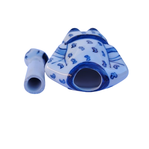 Japanese White and Blue Bottle in the shape of King Fook