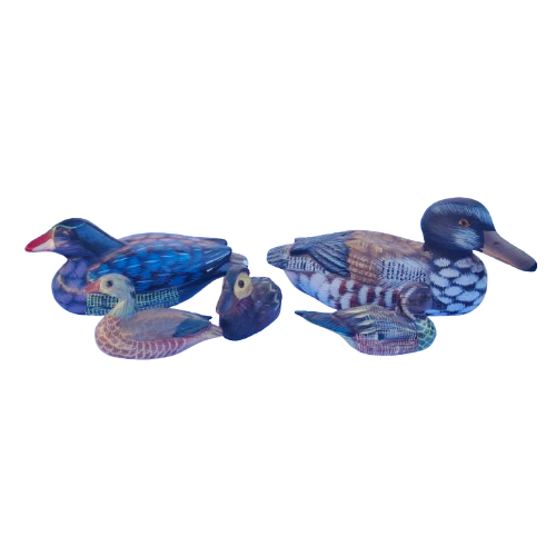 Group of Vintage Ceramic Stone Wood & Resin Ducks