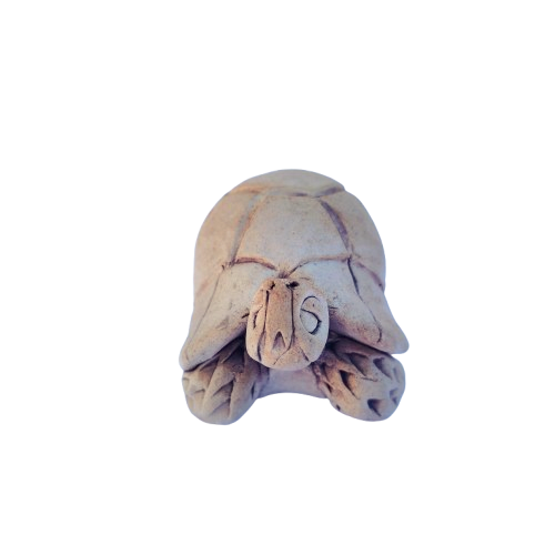 Pottery Clay Tortoise Animal Figurine