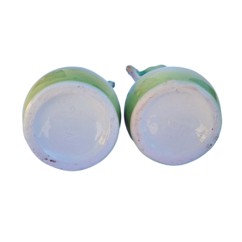 Vintage Pair of Porcelain Handled vases