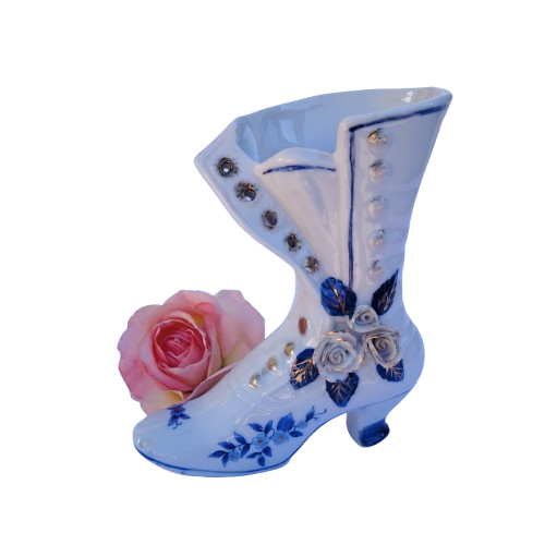 Dutch Delft Blue and Gold Boot