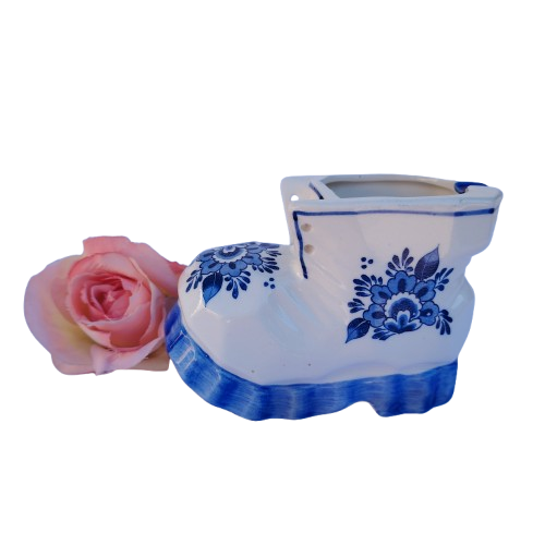 Dutch Delft Blue and White Boot