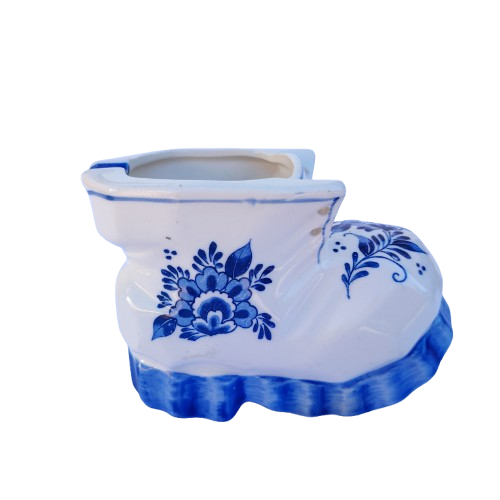 Dutch Delft Blue and White Boot