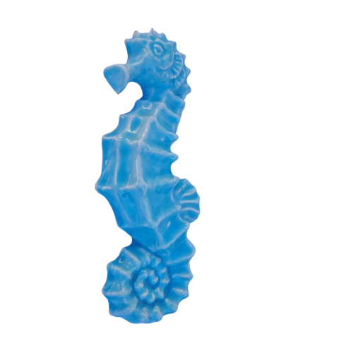 Vintage Ceramic Blue Seahorse Wall Plaque