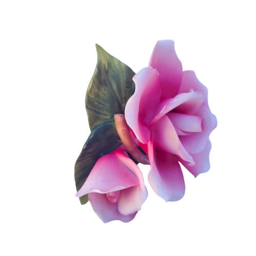Capodimonte Porcelain Delicate Pink Roses