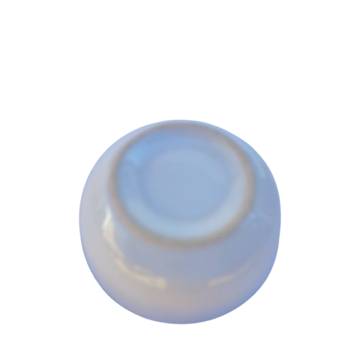 White and Gold Bone China Round Trinket Dish