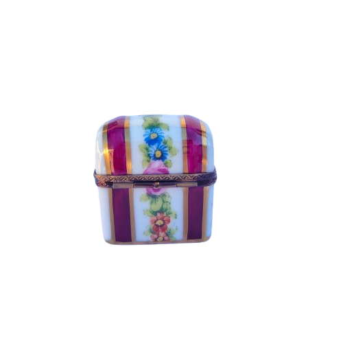 Limoges France Porcelain Trinket Box with 2 Perfume Bottles