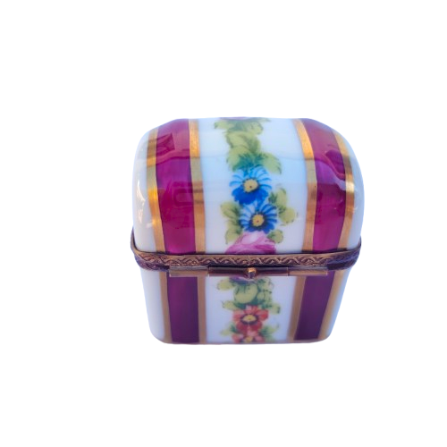 Limoges France Porcelain Trinket Box with 2 Perfume Bottles
