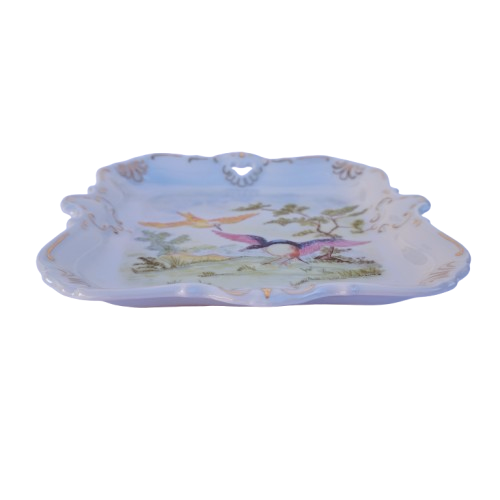Feltmann Weiden Bavaria W. Germany Square Porcelain Tray Trinket Dish