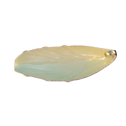 Carlton Ware Light Green with Gold Leaf Dish
