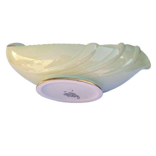 Carlton Ware Light Green with Gold Leaf Dish