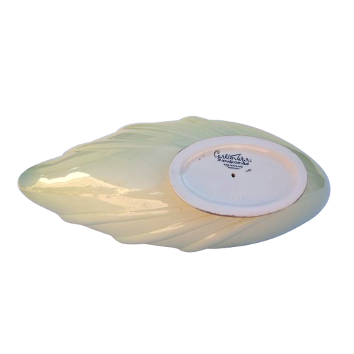 Carlton Ware Light Green with Gold Leaf Dish