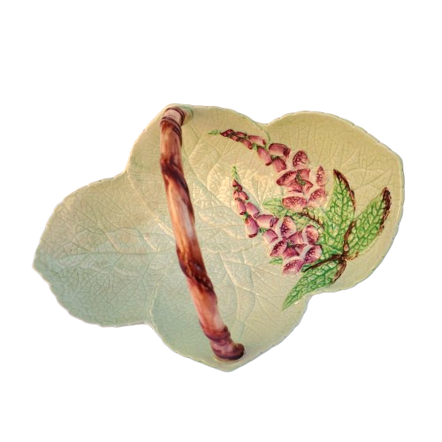 Carlton Wear Green Foxglove Leaf Basket Bowl Australian Design
