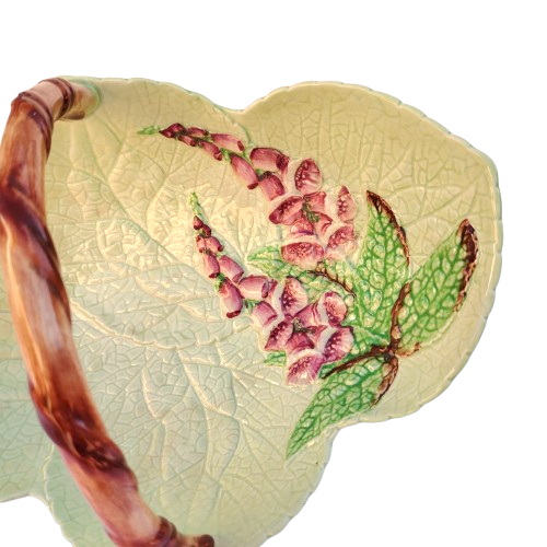 Carlton Wear Green Foxglove Leaf Basket Bowl Australian Design