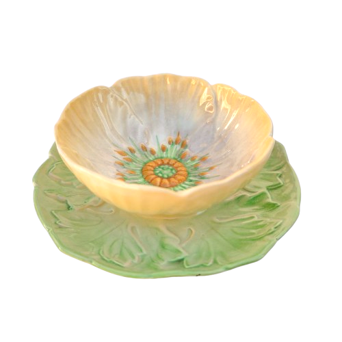 Carlton Ware Yellow Water Lily 4 x Preserve Dishes c1936