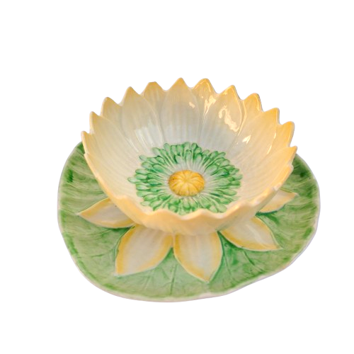 Carlton Ware Yellow Water Lily 4 x Preserve Dishes c1936