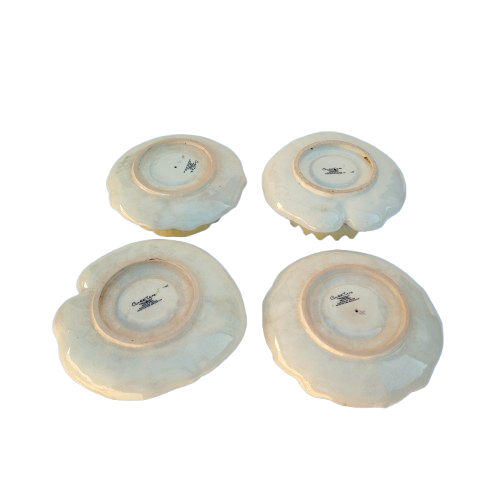 Carlton Ware Yellow Water Lily 4 x Preserve Dishes c1936