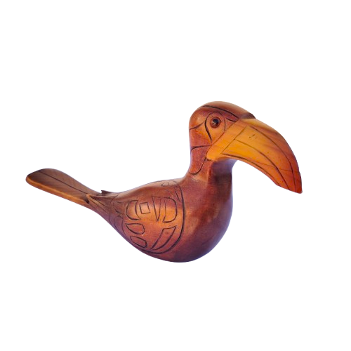 Birds of Africa carved and hand painted Yellow billed Hornbill