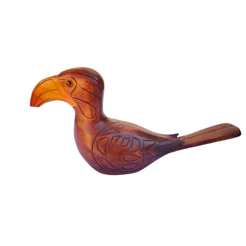 Birds of Africa carved and hand painted Yellow billed Hornbill
