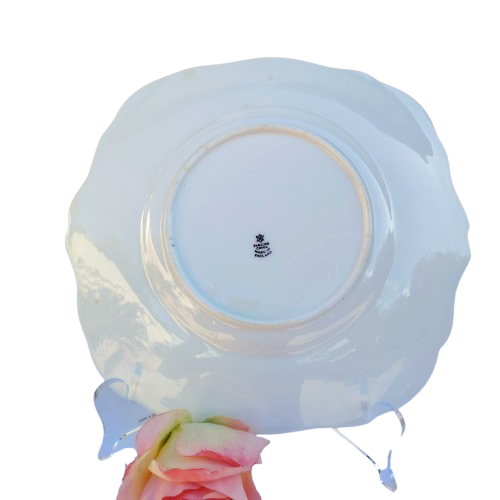Paragon White with Black and gold detail Cake plate