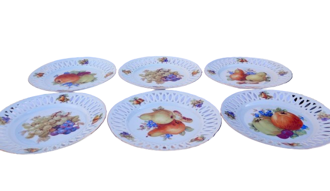 Winterling Bavaria Germany Porcelain Plate with Fruit x 7