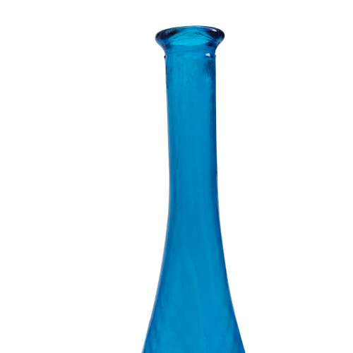 Empoli Italian Vintage Blue Glass Decanter Genie Bottle