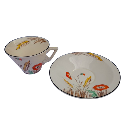 Art Deco Burleigh Ware Burgess & Leigh Wheat Tea Set