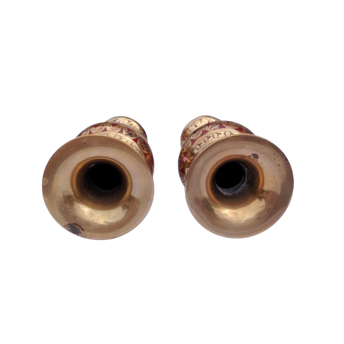 Pair of vintage Brass Copper vases from India