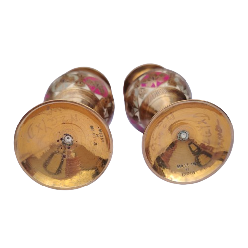 Pair of vintage Brass Copper vases from India