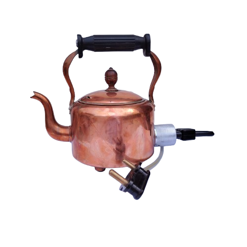 1930's English electric kettle in copper and bakelite working