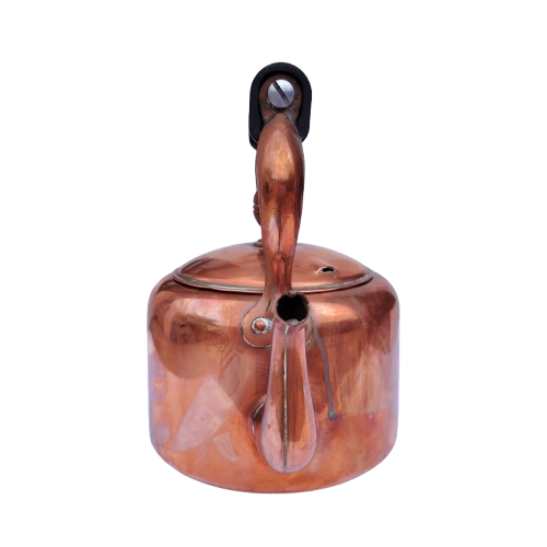 1930's English electric kettle in copper and bakelite working