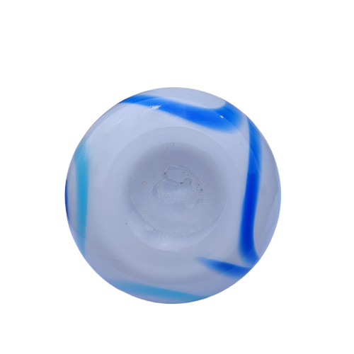 Gourd-shape Blue White Swirl Glass Vase