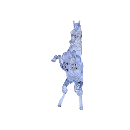 Handmade Blown Glass Prancing Horse Figurine