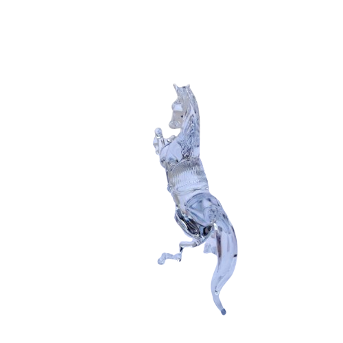 Handmade Blown Glass Prancing Horse Figurine