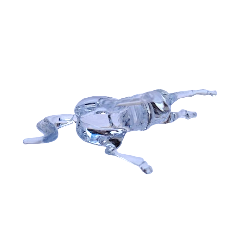Handmade Blown Glass Prancing Horse Figurine