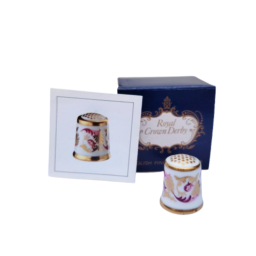 Royal Crown Derby The Purple Scroll Thimble