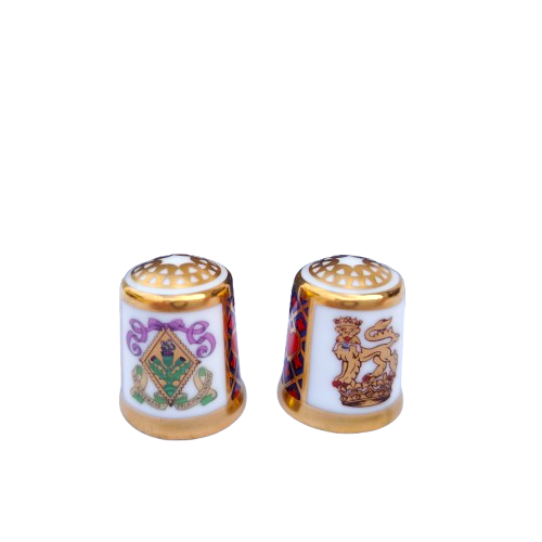 Pair Royal Crown Derby Thimbles Ltd 5000