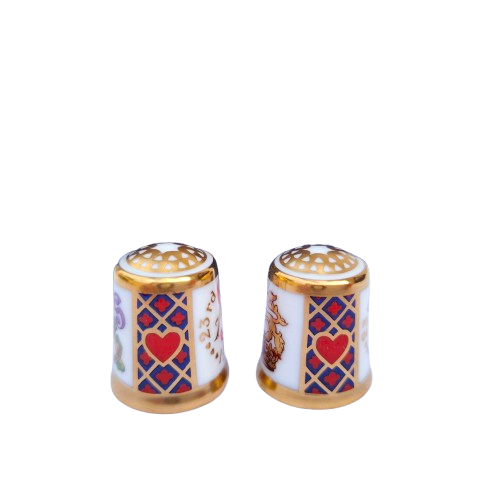 Pair Royal Crown Derby Thimbles Ltd 5000