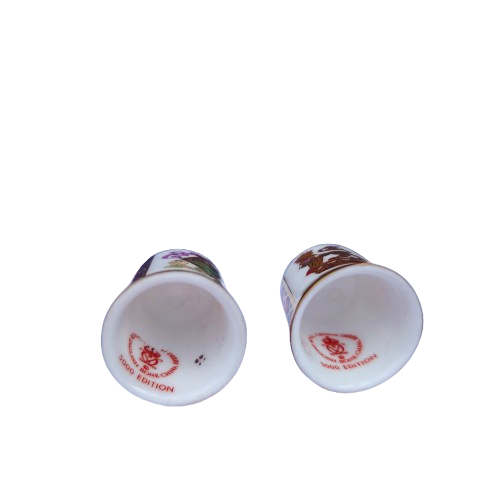 Pair Royal Crown Derby Thimbles Ltd 5000