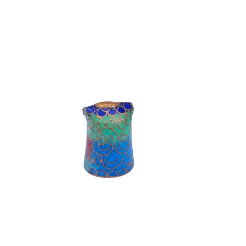 Cloisonne Enameled Blue Owl Thimble