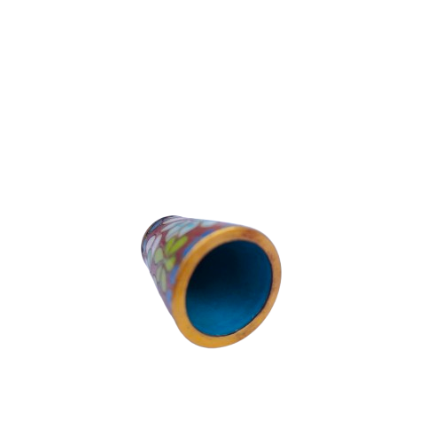 Cloisonne Enameled Flower Thimble