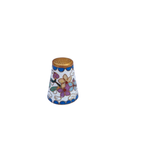Cloisonne Enameled Flower Thimble