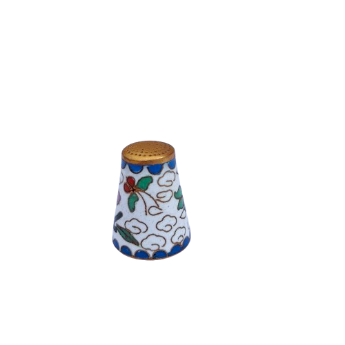 Cloisonne Enameled Flower Thimble
